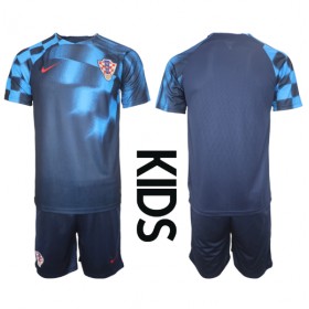 Baby Fußballbekleidung Kroatien Auswärtstrikot WM 2022 Kurzarm (+ kurze hosen)